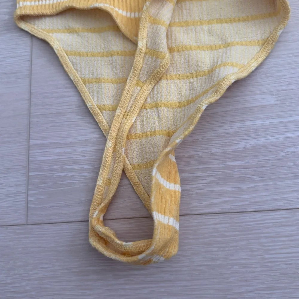 3/$10 Urban Outfitters Yellow and White Striped Bodysuit - Picture 9 of 11
